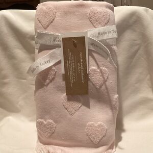Cupcakes and Cashmere Pink Heart Hand Towels - set of 2